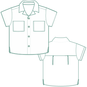 Patron ropa, Fashion sewing pattern, molde confeccion, patronesymoldes.com Guayabera 7683 NENES Camisas